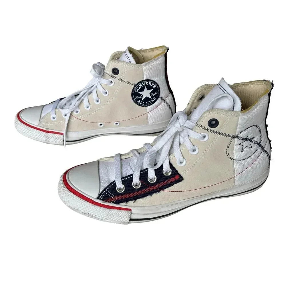 Chuck Taylor All Star Craft High PS White Midnight Navy Men Size 8 Women Size 10 - Picture 5 of 10